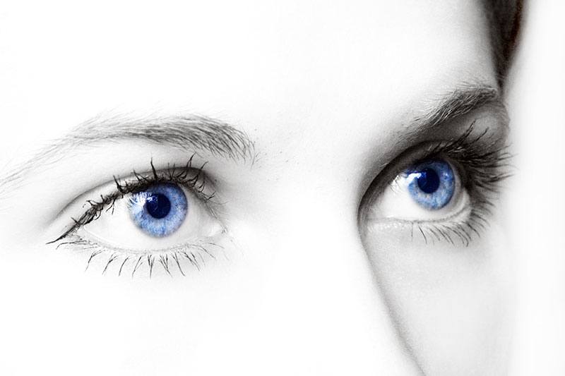 a woman's eyes looking hopeful